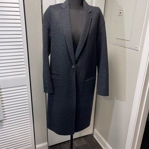 $695+Vince Charcoal Dark Gray Wool Coat Sz S